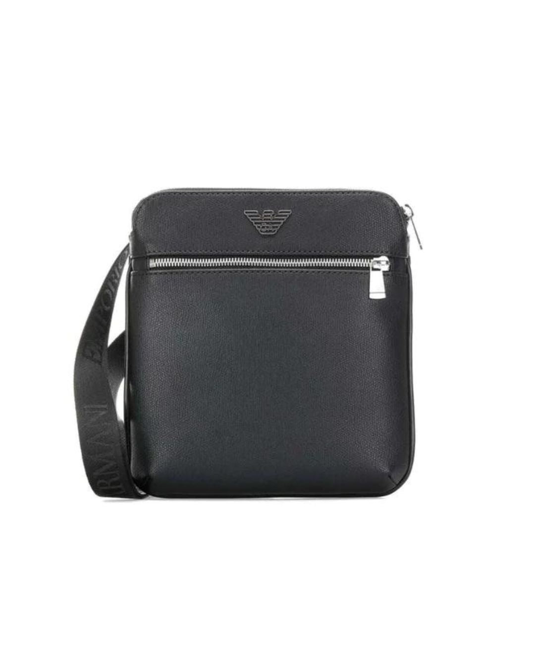 Flat Shoulder Bag - Small With Logo Plate - Emporio Armani